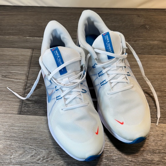 Nike Men's White and Blue Athletic Shoes size 13 (j191) - Picture 7 of 10